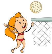 203x210 Clipart Volleyball Pictures Tn Girl In Bathing Suit Playing Beach