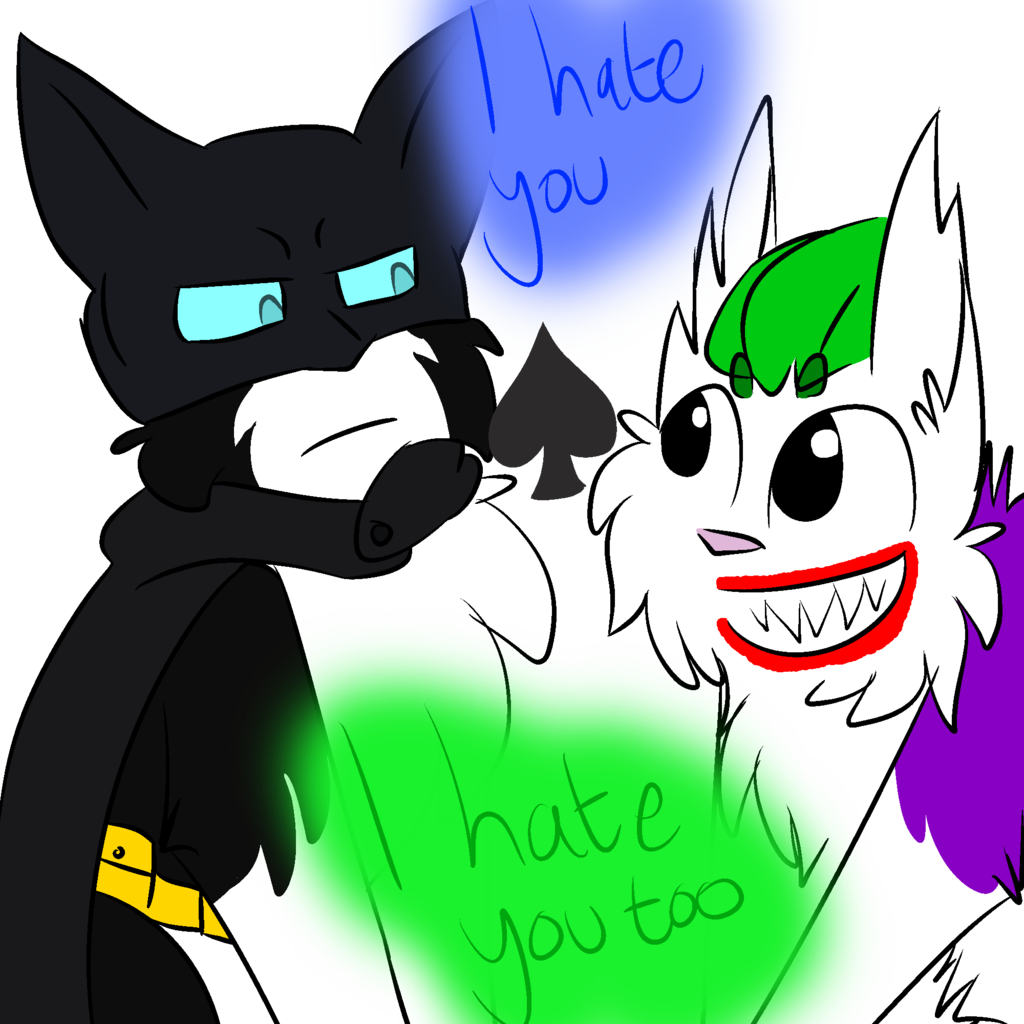 1024x1024 Joker And Batman By Dragon Kitty