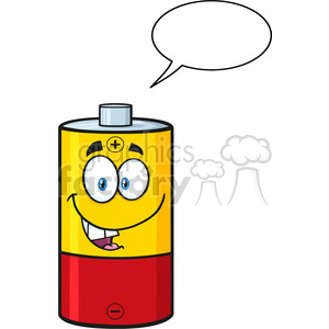 300x300 Royalty Free Royalty Free Rf Clipart Illustration Talking Battery