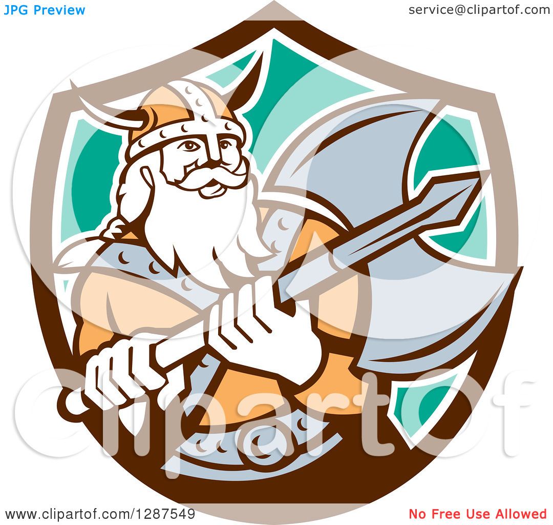 1080x1024 Clipart Of Retro Male Viking Warrior With Battlexe In
