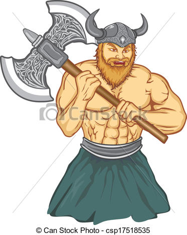 373x470 Viking With An Ax Preparing For Battle Vectors