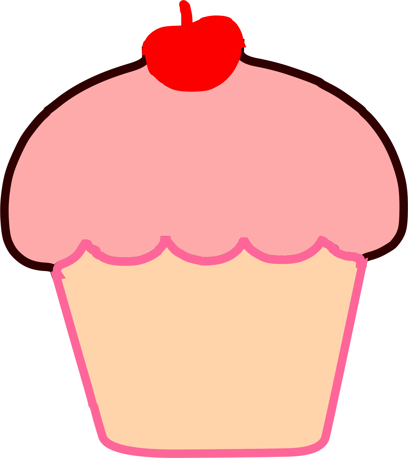1416x1588 Brown Cupcake Cherry Clipart Png
