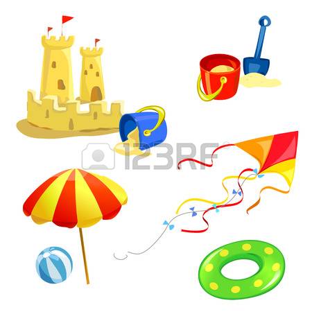 450x450 Beach Items Clipart Stock Vector Flat Design Of Summer Beach Items