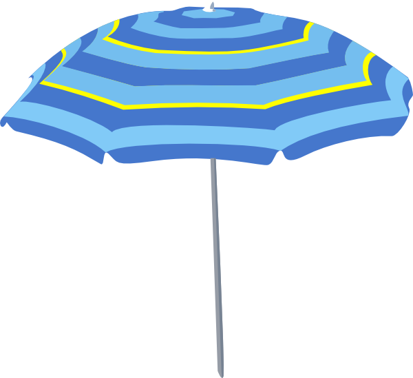 600x549 Beach Umbrella Clipart Clipartlook