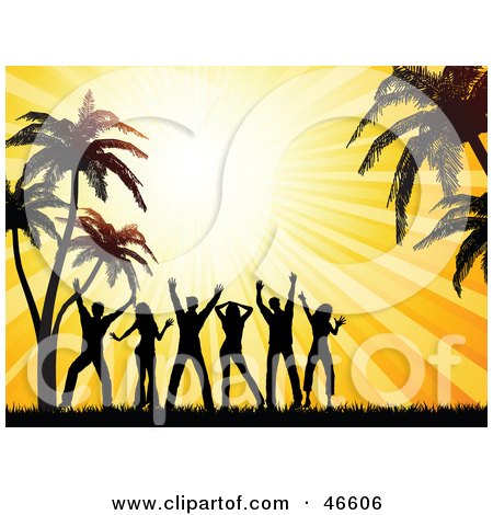 450x470 Royalty Free (Rf) Beach Party Clipart, Illustrations, Vector
