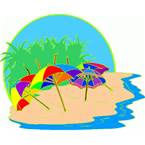 145x145 Free Beach Resort Scenes Clipart