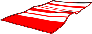 297x111 Red Beach Towel Clip Art