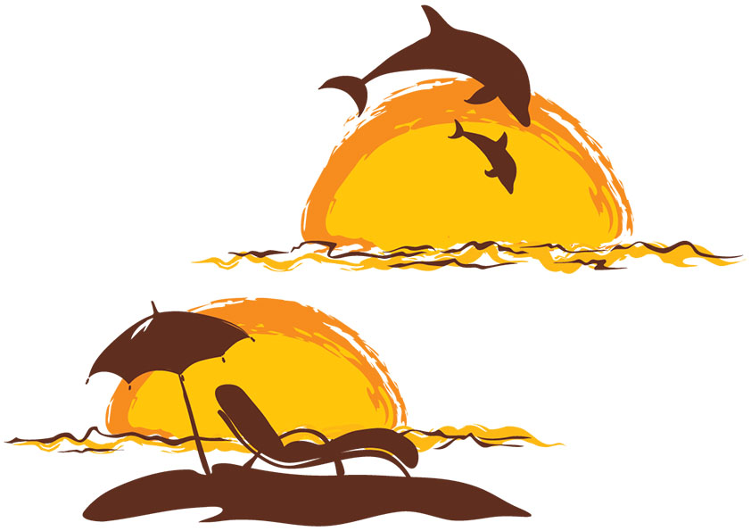 842x595 Sunset Beach Cliparts