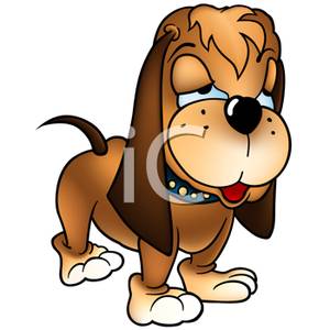 300x300 Clip Art Image A Cartoon Beagle Dog
