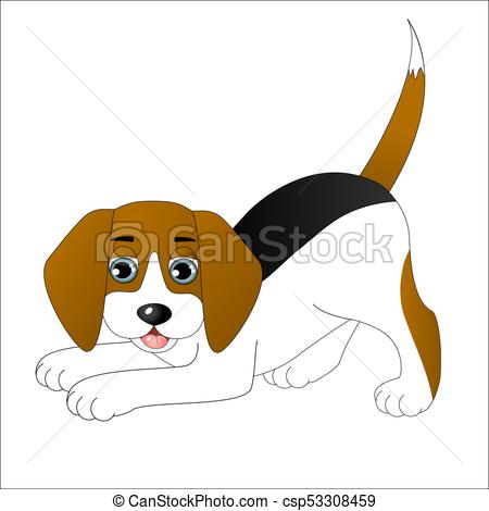 450x470 Cute Cartoon Dog Clipart Vector