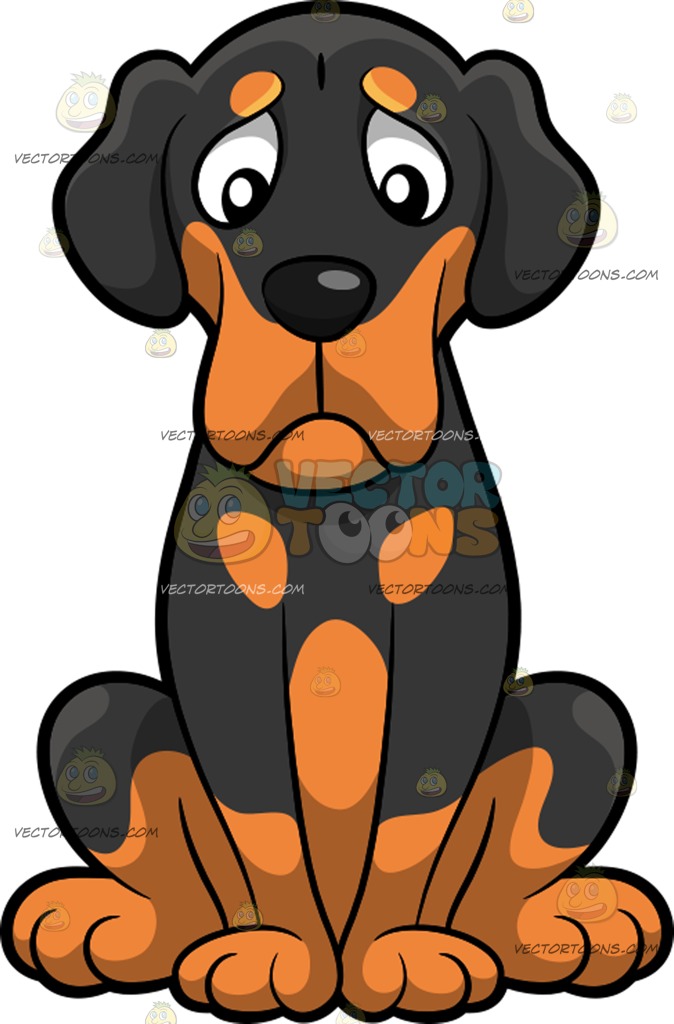 674x1024 A Lonely Beagle Dog Cartoon Clipart Vector Toons