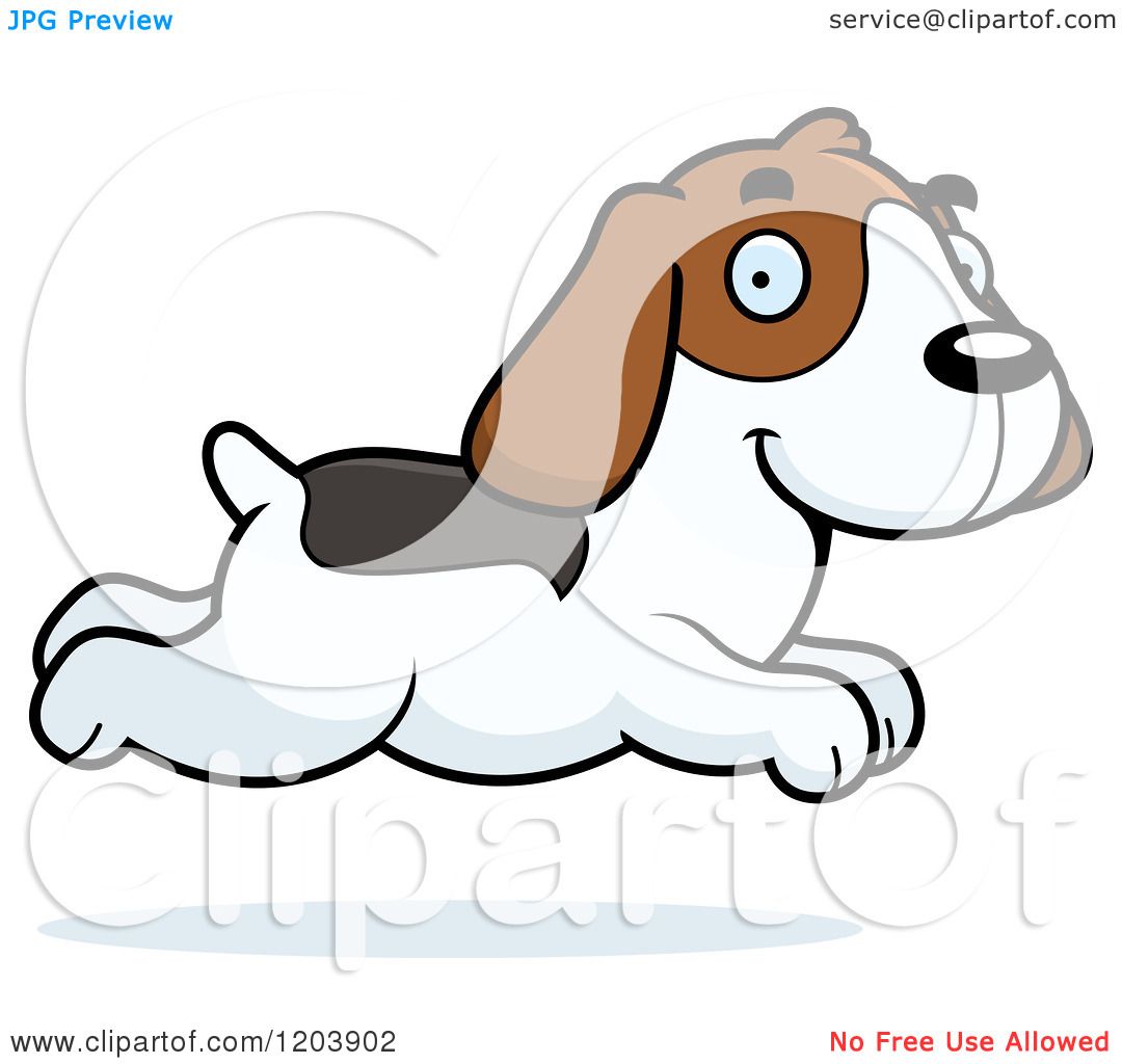 1080x1024 Cartoon Of A Cute Beagle Puppy Running