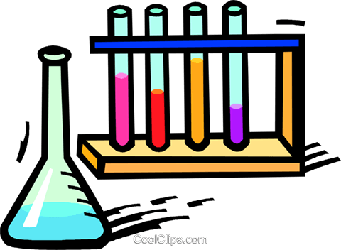 480x352 Beaker And Test Tubes Royalty Free Vector Clip Art Illustration