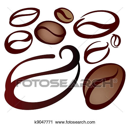 450x434 Coffee Bean Clipart Clipart Of Coffee Beans K9047771 Search Clip