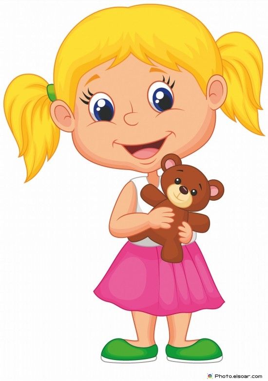 550x780 Little Girl Holding Bear Stuff Kids Clip Art