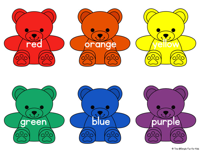 700x525 Rainbow Bear Colors Printable
