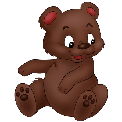 400x400 Pretty Baby Bear Clipart
