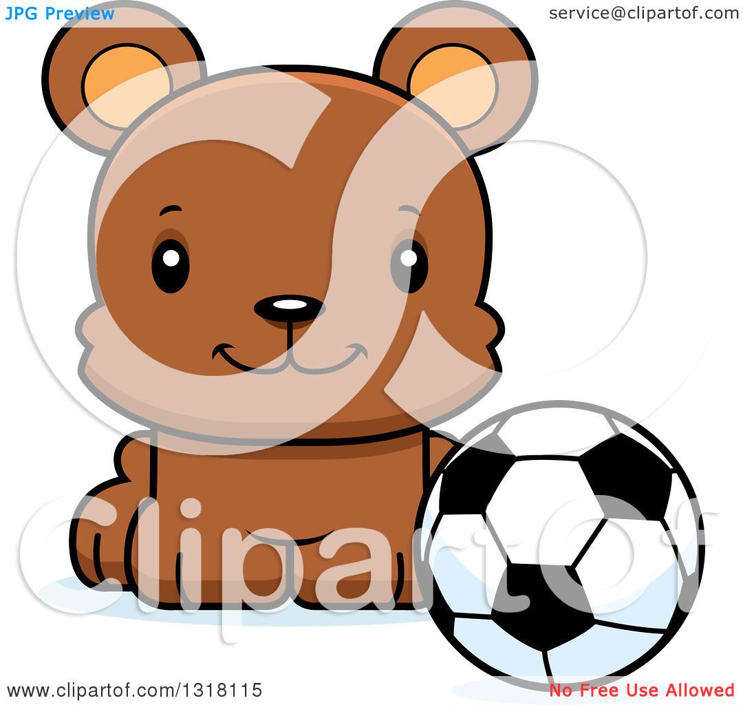 1080x1024nimal Clipart Of Cartoon Cute Happy Bear Cub Sitting