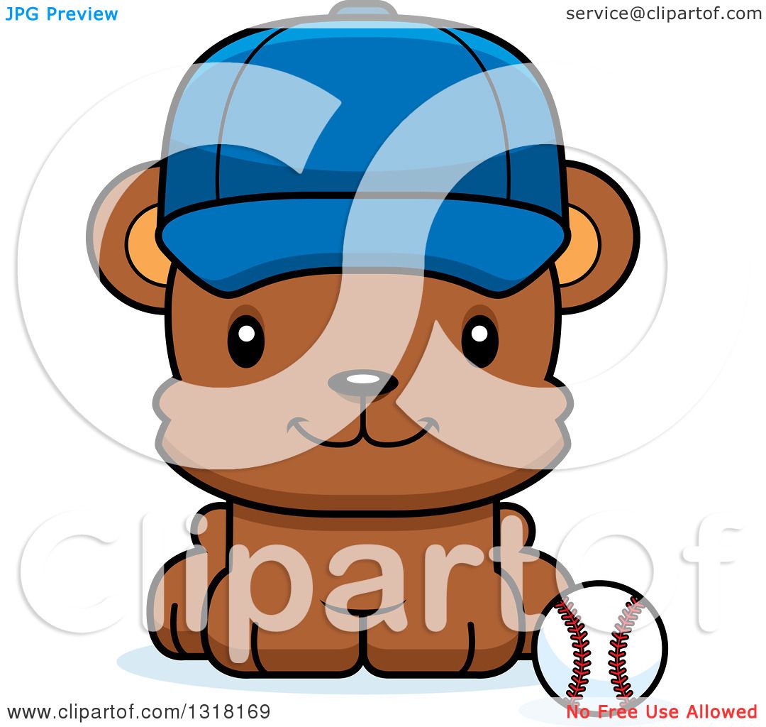 1080x1024 Animal Clipart Of A Cartoon Cute Happy Bear Cub Wearing A Cap