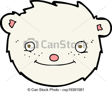 450x372 Cartoon Polar Bear Head Vector