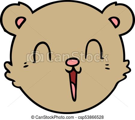 450x402 Cute Cartoon Teddy Bear Face Vector Illustration