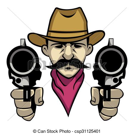 450x452 Cowboy Clipart Bearded 3195619