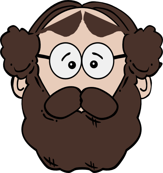 564x595 Beard Man Clip Art