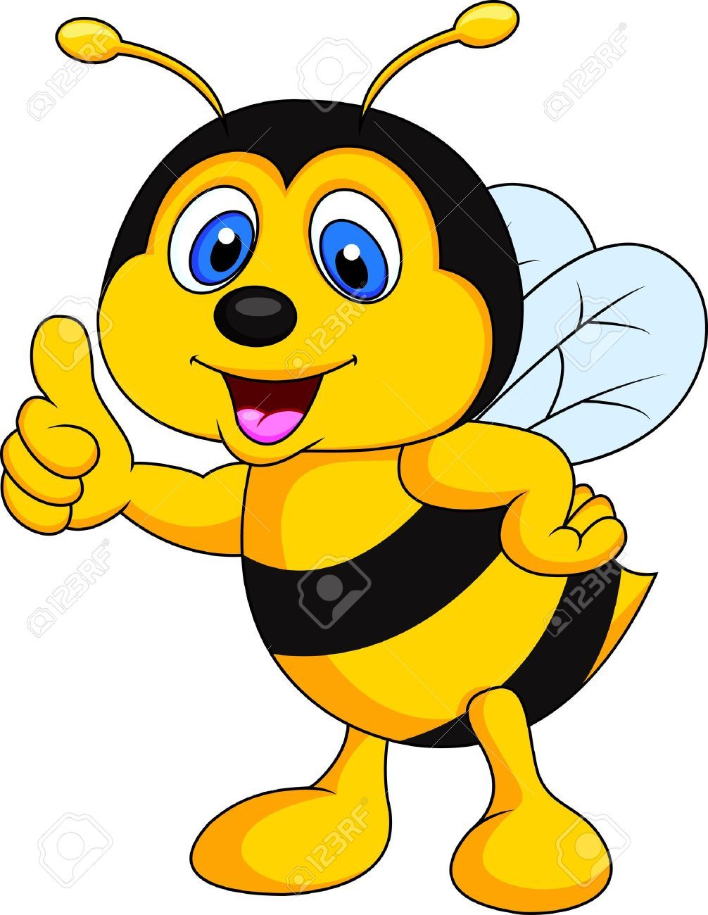 1006x1300 Bee Cartoon Thumb Up Stock Photo, Picture And Royalty Free Image