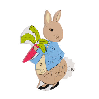 350x350 Peter Rabbit Number Puzzle