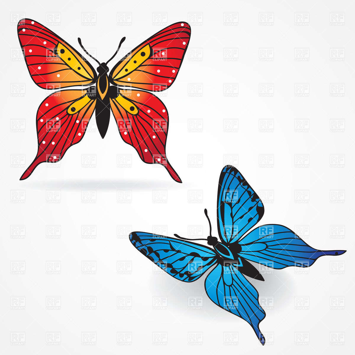 1200x1200 Beautiful Blue Butterfly Clip Art