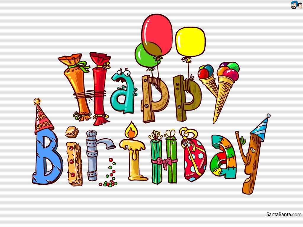 1024x768 October Birthday Clipart Happy Birthday Beautiful Clipart
