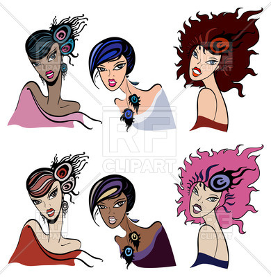 390x400 Portraits Of Beautiful Girls With Different Hairstyles Royalty