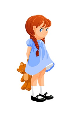 250x400 Beautiful Child Clipart