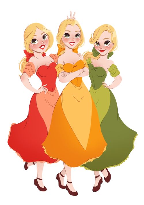 500x708 Princess Girls Sisters Clipart