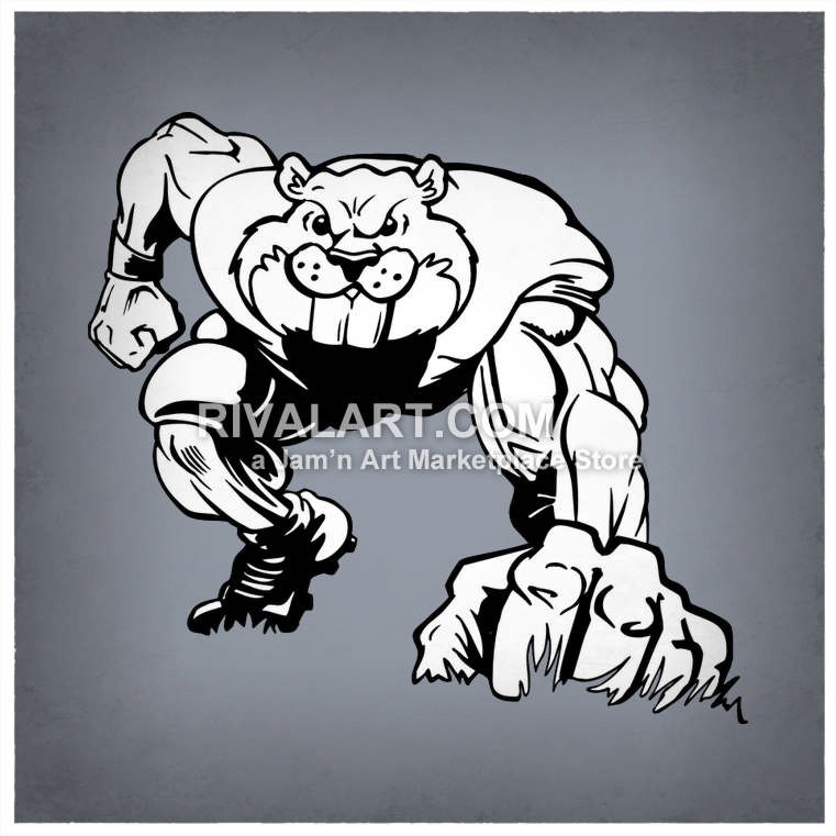 761x761 Beaver Football Clip Art Clipart