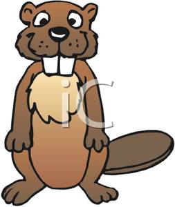 253x300 A Cartoon Beaver Clip Art Image
