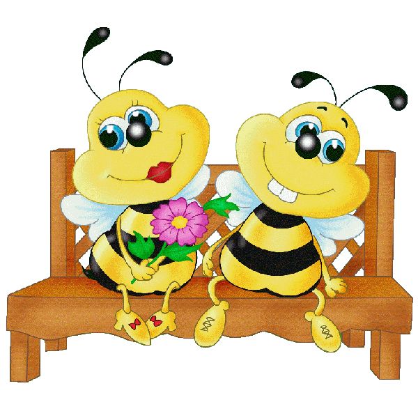 600x600 Blue Flower Clipart Honey Bee Picture