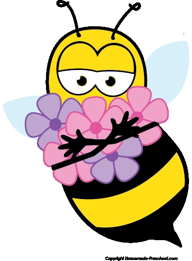 388x526 Clip Art Of Flowers And Bees