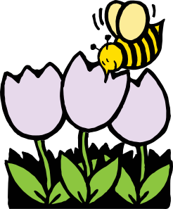 246x297 Bee And Flowers Clip Art