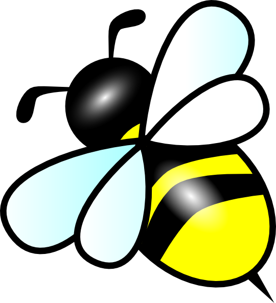 540x593 Image Of Flying Bee Clipart