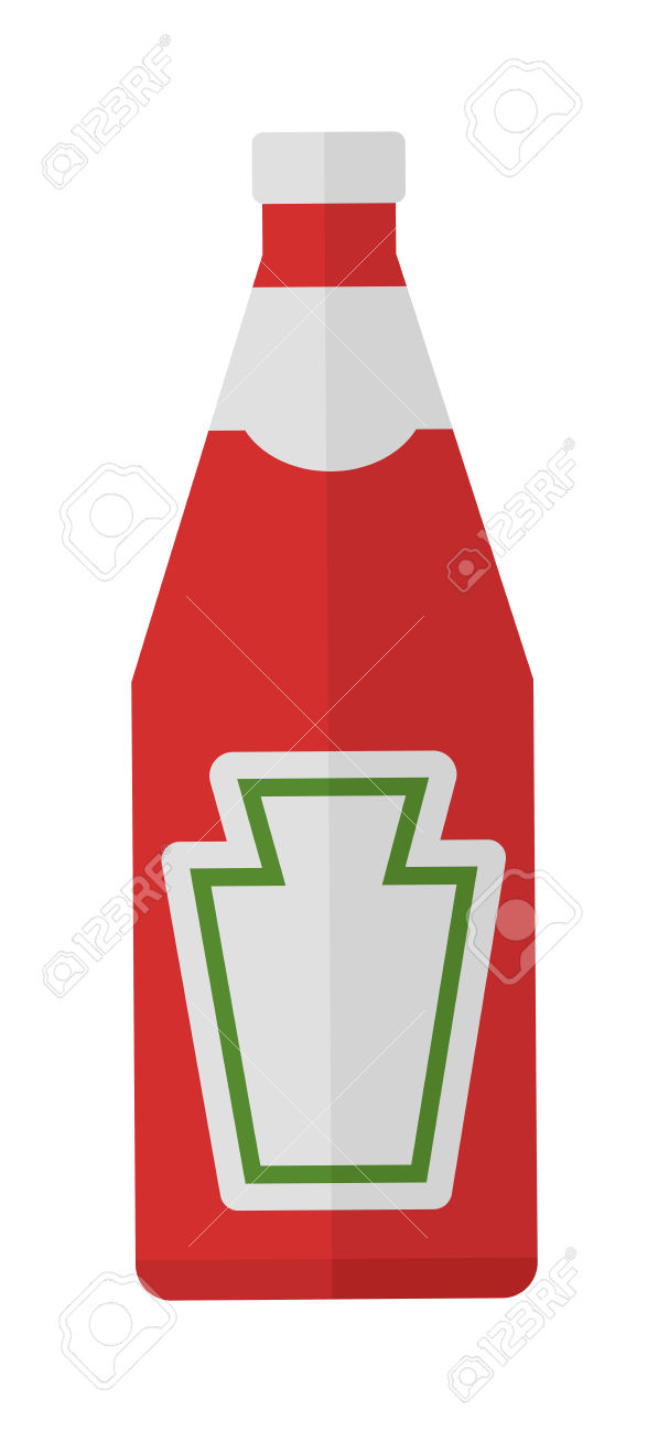 607x1300 Ketchup Bottle Clipart