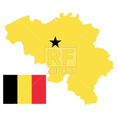 400x400 Belgium Map And Flag Royalty Free Vector Clip Art Image