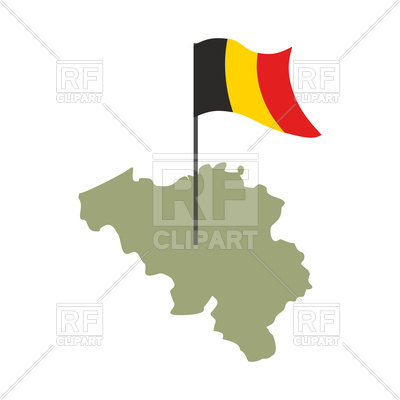 400x400 Belgium Map And Flag Royalty Free Vector Clip Art Image