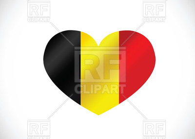 400x284 Heart Shaped Flag Of Belgium Royalty Free Vector Clip Art Image