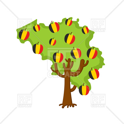 400x400 Patriotic Belgium Tree With Apples Made Of Belgium Flag Royalty