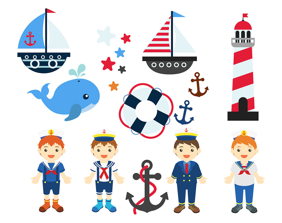 1168x927 Sale Nautical Boys Clipart Set Clip Art Anchor Whale Lighthouse