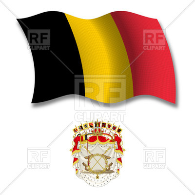 400x400 Belgium Flag And Coat Of Arms Royalty Free Vector Clip Art Image