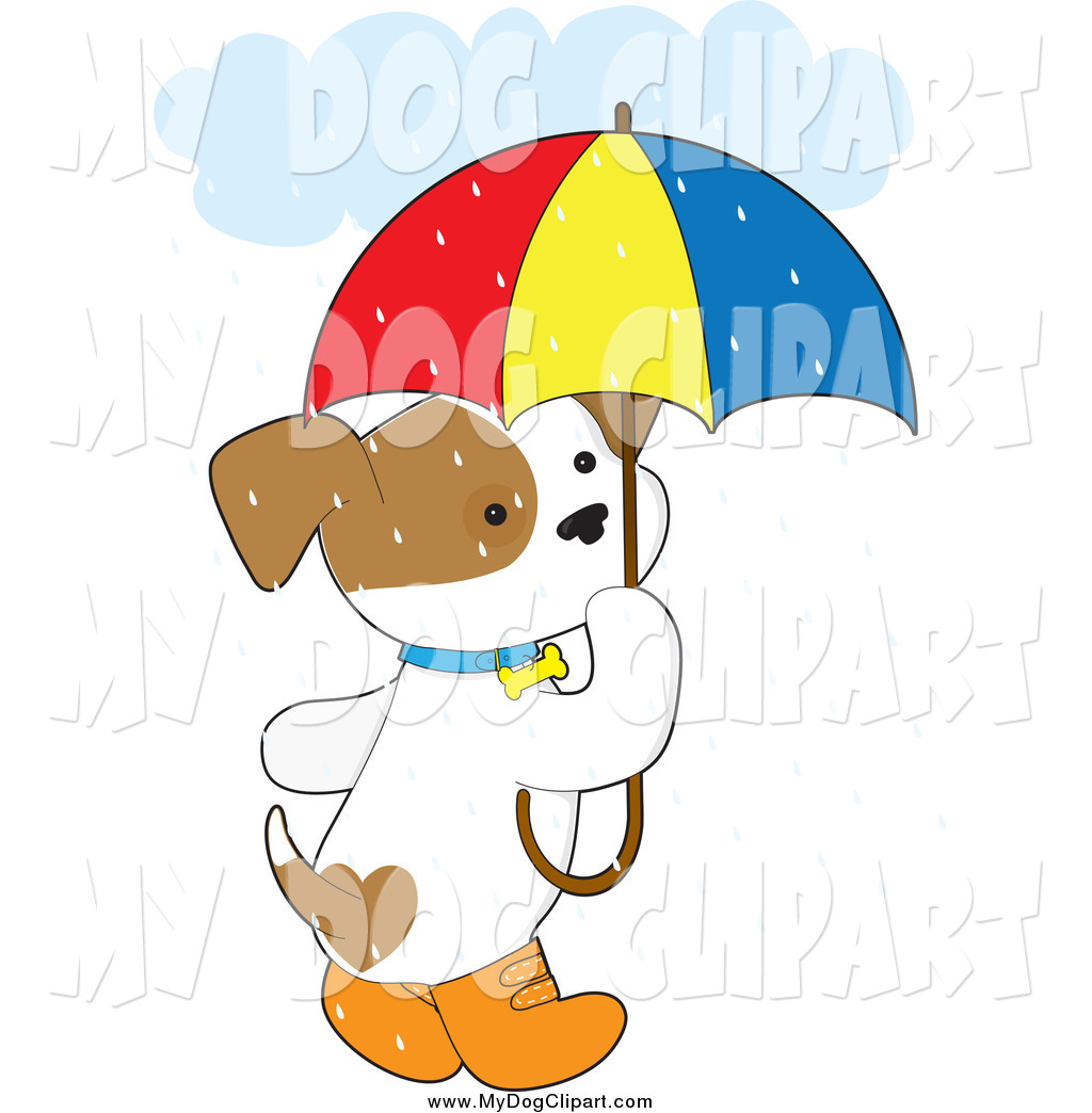 1024x1044 Clip Art Of A Cute Puppy Dog With Boots And An Umbrella In