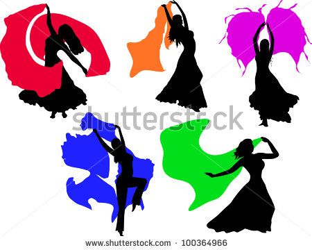 450x360 Female Belly Dancer Illustration Silhouette Stock Photos, Female