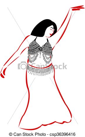 291x470 Illustration Of A Belly Dancer Clipart